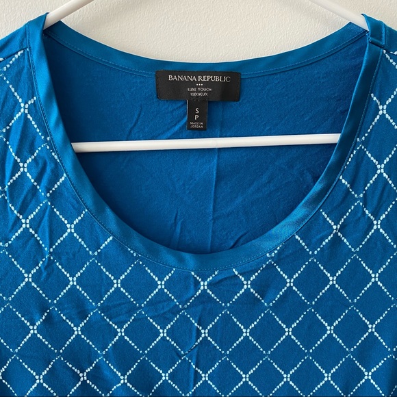 BANANA REPUBLIC LUXE TOUCH BLUE T-SHIRT - Picture 3 of 6